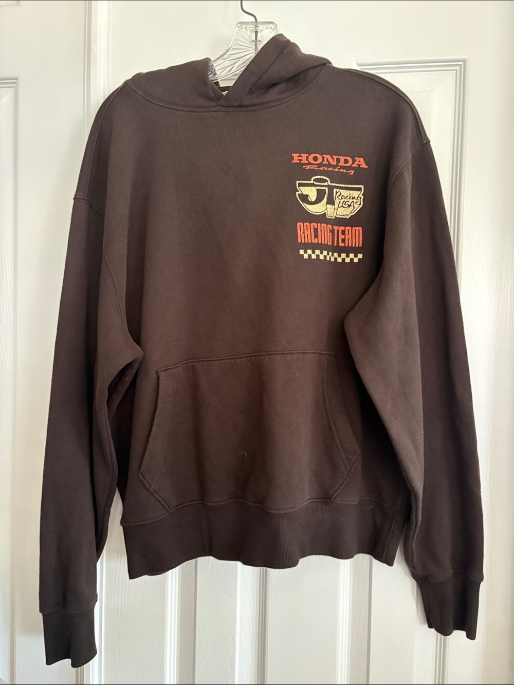 Honda official merchandise Racing Team dark Brown Hooded car graphic Sweatshirt